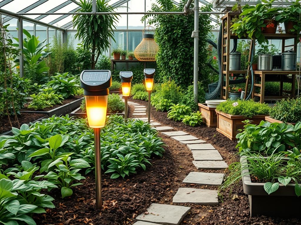 Solar Powered Path Lighting